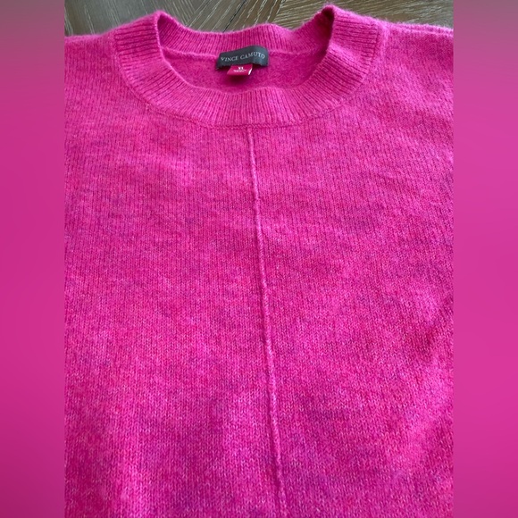 Vince Camuto Vibrant Pink Crew Neck Sweater - Picture 2 of 6